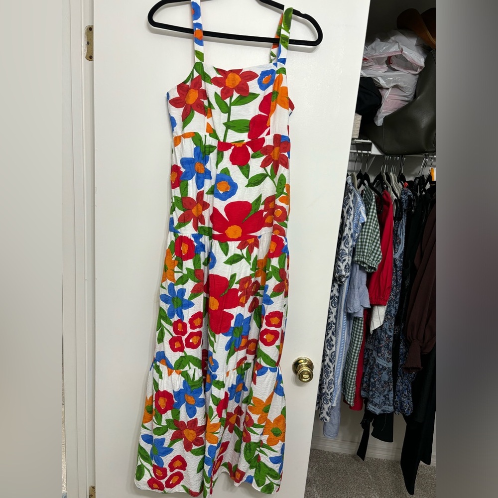 Women’s Skies are blue bright colored floral maxi dress.  Only worn 2 or 3 times